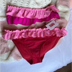 Solid & Striped Pink and Red Bikini